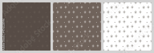 Wallpaper Mural Christmas seamless pattern with isolated sketches of snowflakes. Cute vector illustration for paper, textile, fabric, prints, wrapping, greeting cards, banners Torontodigital.ca