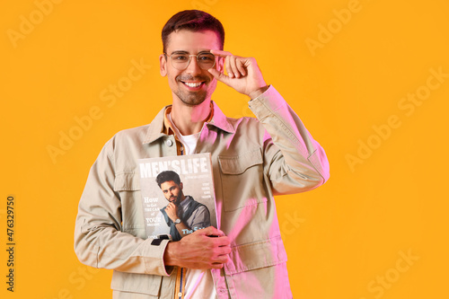 Young man in stylish jacket...