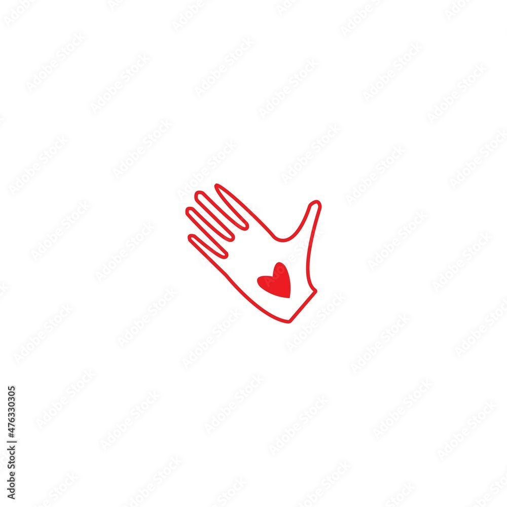 Fototapeta premium Hand care logo template vector design