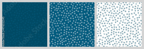 Christmas seamless pattern with isolated sketches of snowflakes. Cute vector illustration for paper, textile, fabric, prints, wrapping, greeting cards, banners