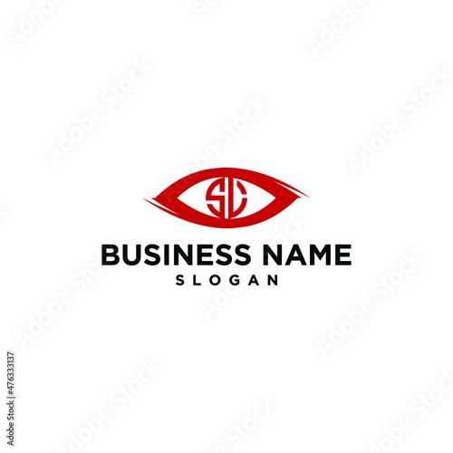 Red Eye Modern Simple Logo Vector Design © Gilang