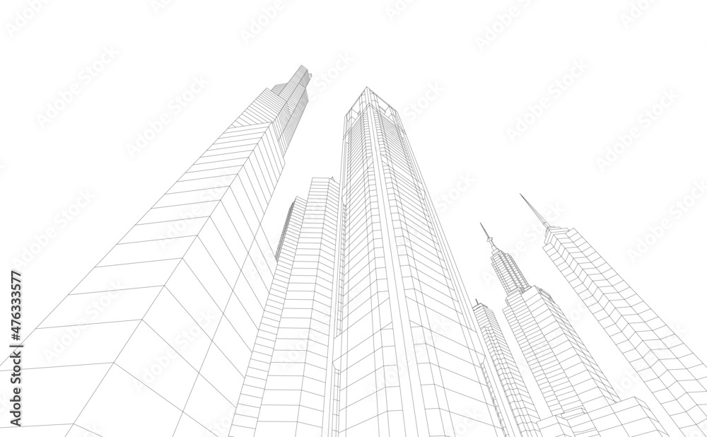 Fototapeta premium skyscrapers in the city