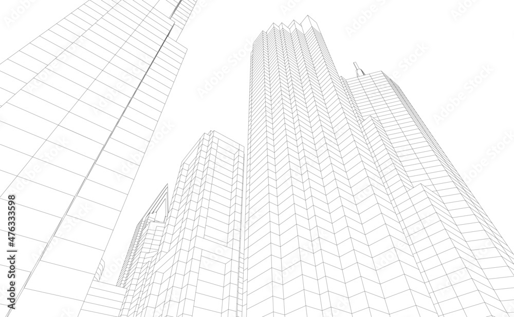 Fototapeta premium skyscrapers in the city