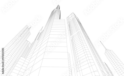 skyscrapers in perspective