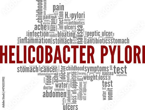Helicobacter Pylori conceptual vector illustration word cloud isolated on white background.