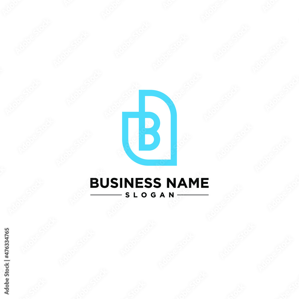 B dot Simple Modern logo Vector Design Line B dot Simple Modern logo Vector Design Line