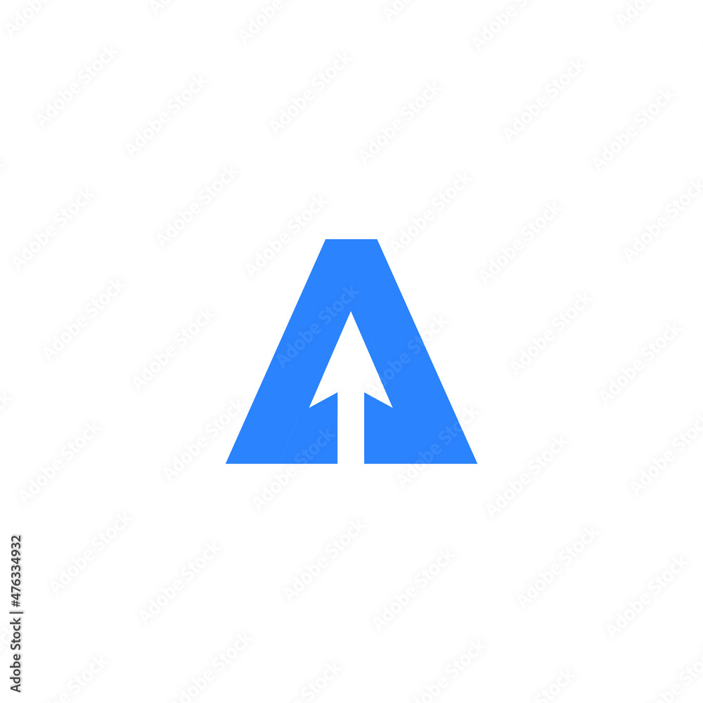 Blue North Arrow Compass N Icon Logo Vector Design Blue North Arrow Compass N Icon Logo Vector Design