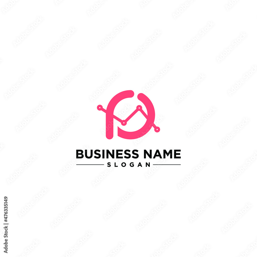 R Letter Graph SImple Modern Design Logo Vector and Stock Images R Letter Graph SImple Modern Design Logo Vector and Stock Images