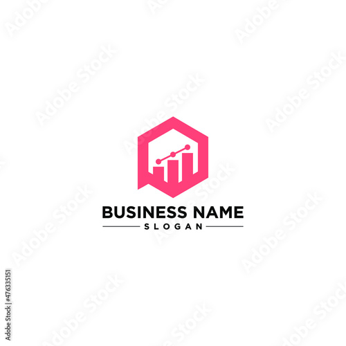 R Letter Graph SImple Modern Design Logo Vector and Stock Images