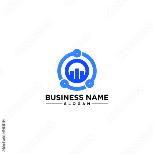 Financial Advisor Graph Accounting Simple Modern Logo Design