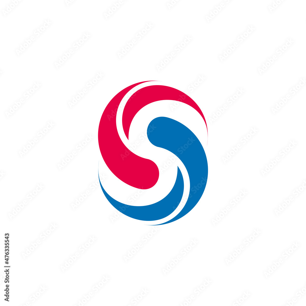 letter s curves liquid motion geometric colorful logo vector Stock ...