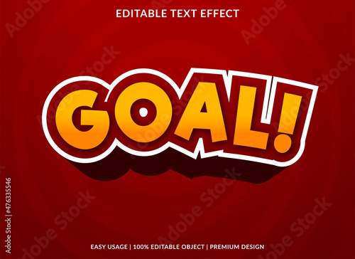 goal text effect editable template use for business brand and logo