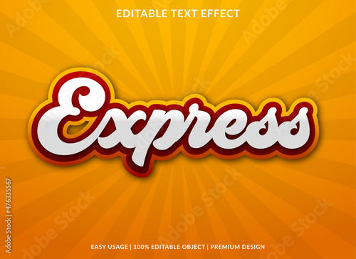 express text effect editable template use for business brand and logo