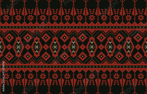Ethnic Print Fabric Pattern Geometry seamless ornament for ceramics, wallpaper, textile, web, cards Print