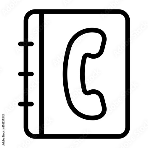 contacts line icon