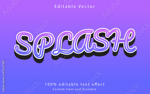 Splash text, Cyber Modern style editable text effect