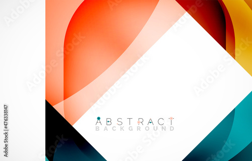 Minimal background. Abstract square shape with round corners created with wavy forms. Vector Illustration For Wallpaper  Banner  Background  Landing Page