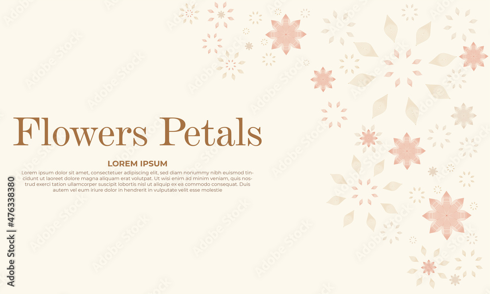 Fototapeta premium flat beautiful abstract flowers petals background