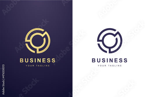 Initial Letter O Logo For Business or Media Company.