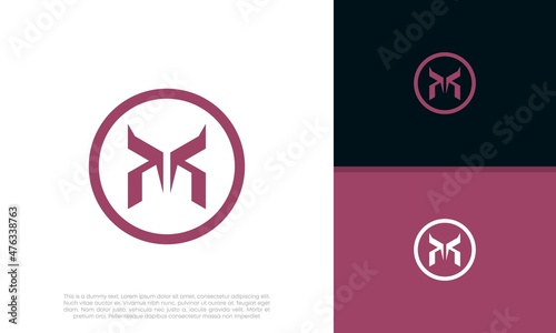 Initials M logo design. Initial Letter Logo.	