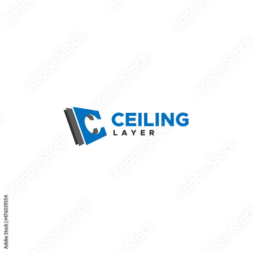 Minimalist initial C Ceiling Layer logo design