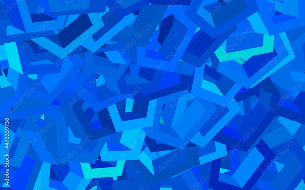 Light BLUE vector layout with hexagonal shapes. Light BLUE vector layout with hexagonal shapes.