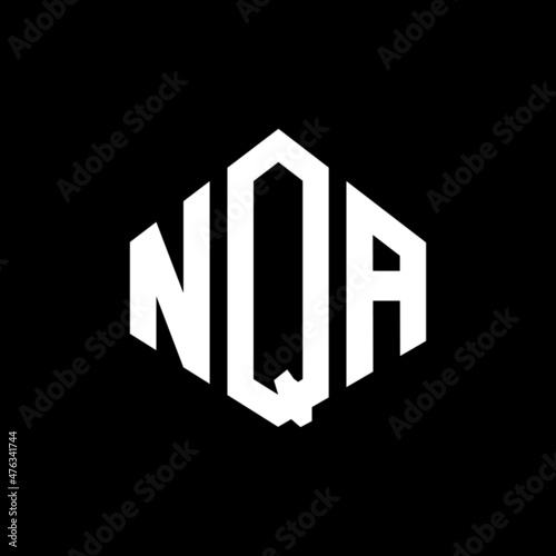 NQA letter logo design with polygon shape. NQA polygon and cube shape logo design. NQA hexagon vector logo template white and black colors. NQA monogram, business and real estate logo. © mamun25g