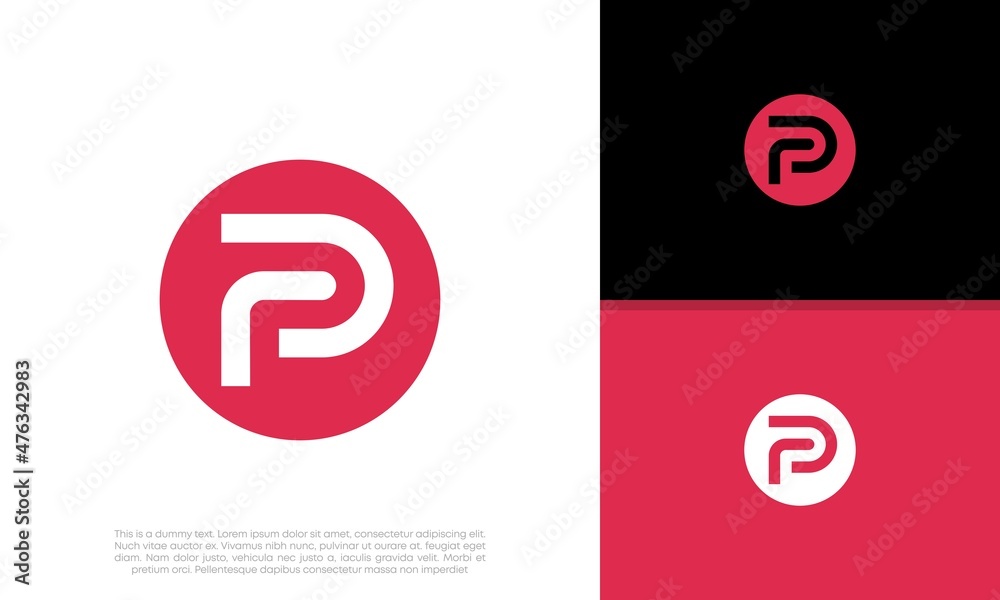 Initials P logo design. Initial Letter Logo. Initials P logo design. Initial Letter Logo.