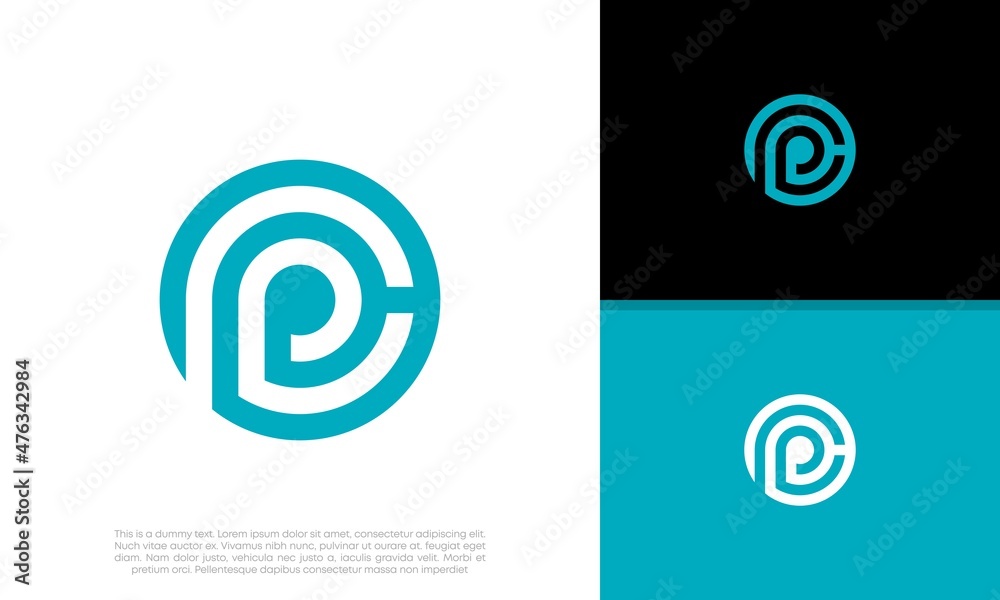 Initials P logo design. Initial Letter Logo. Initials P logo design. Initial Letter Logo.
