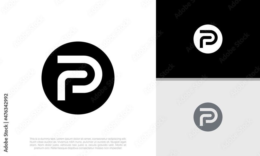 Initials P logo design. Initial Letter Logo. Initials P logo design. Initial Letter Logo.