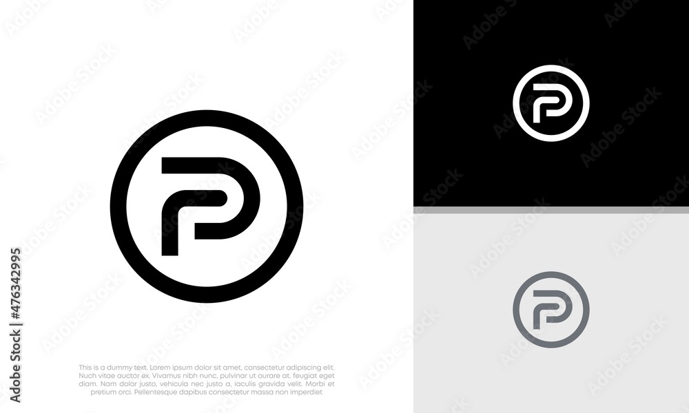 Initials P logo design. Initial Letter Logo. Initials P logo design. Initial Letter Logo.