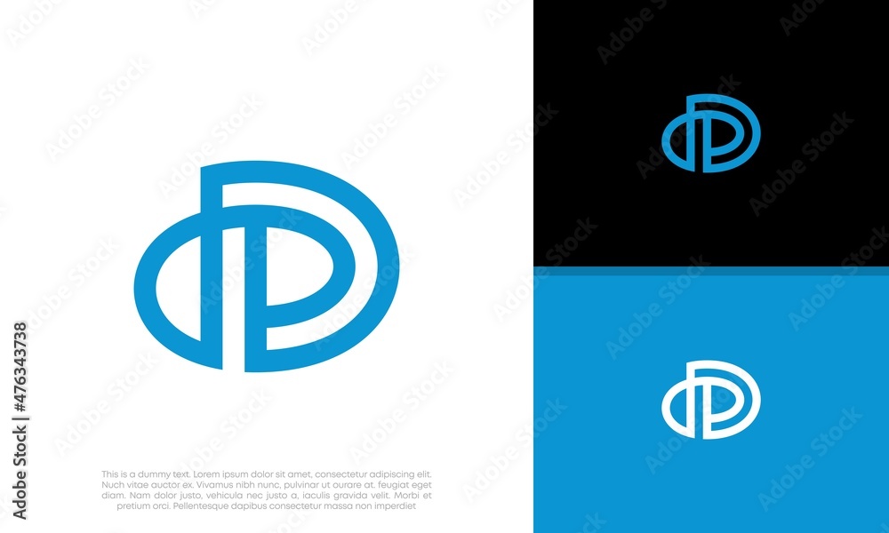 Initials DP logo design. Initial Letter Logo. Initials DP logo design. Initial Letter Logo.