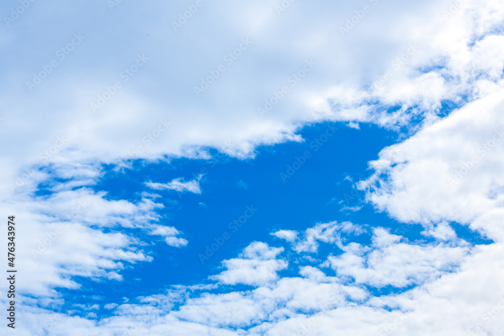 Blue sky with clouds background. Sky daylight. Natural sky composition.