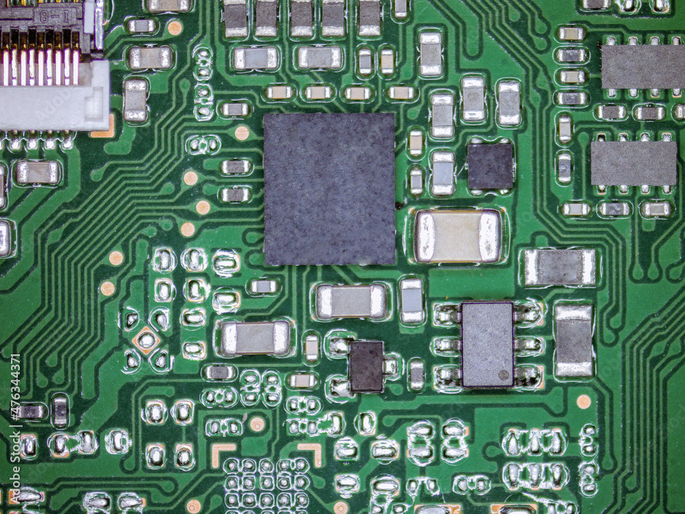 Photo camera electronic circuit detail. Photo camera electronic circuit detail.