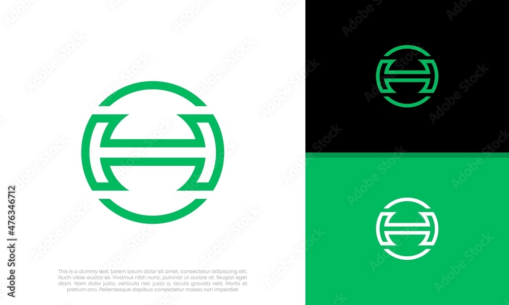 Initials H logo design. Initial Letter Logo. Initials H logo design. Initial Letter Logo.
