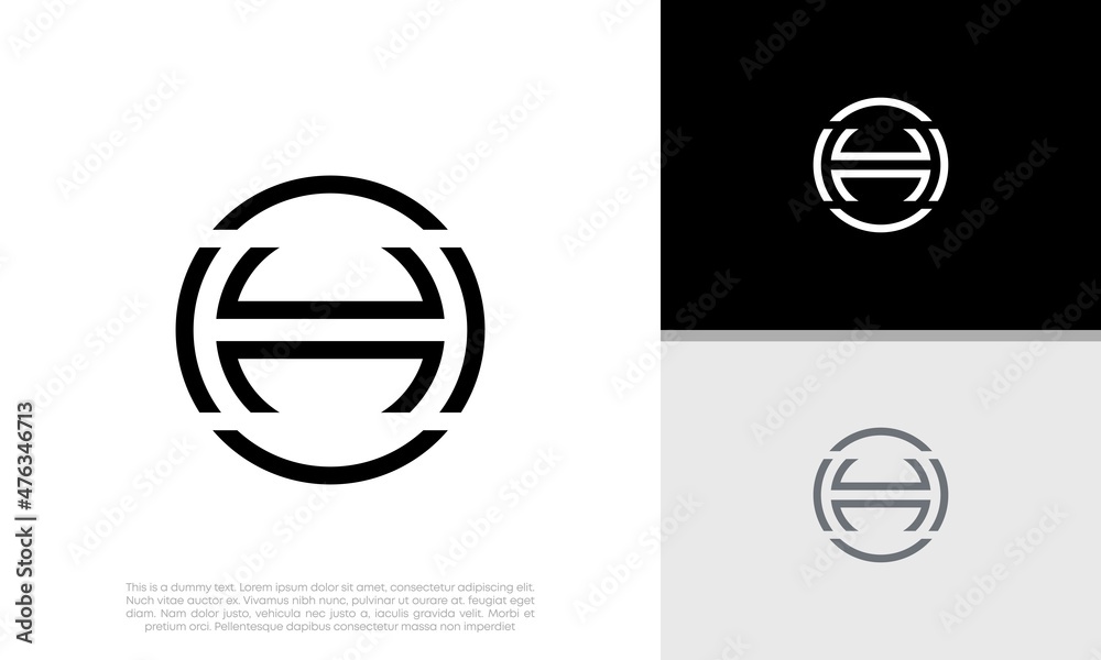 Initials H logo design. Initial Letter Logo. Initials H logo design. Initial Letter Logo.