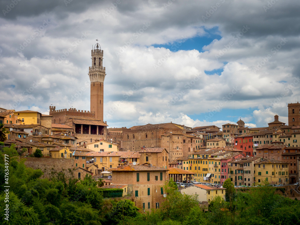 Vista de Siena en la Toscana.