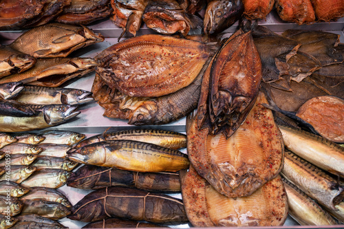 Various smoked fish product...