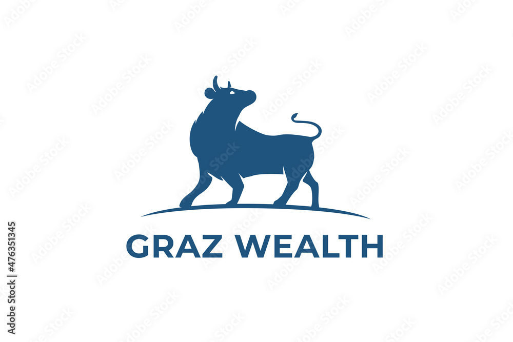 elegant bull accounting financial logo