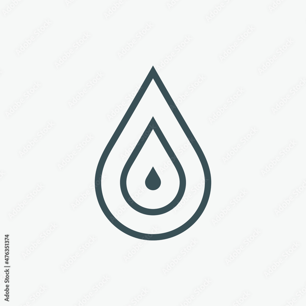 Water drop droplet raindrops icon illustration cut Water drop droplet raindrops icon illustration cut