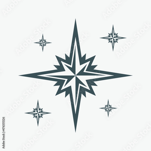 Star north quality vector illustration cut