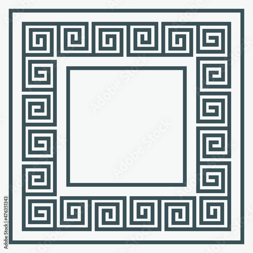 Greek of frame, corner and border, roman ornament quality vector illustration cut 