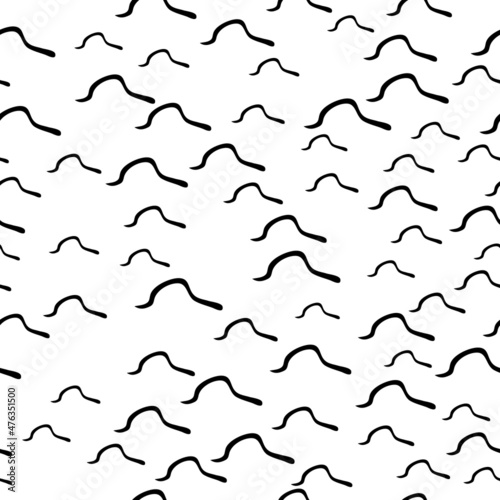 Seamless pattern with sketch squiggle