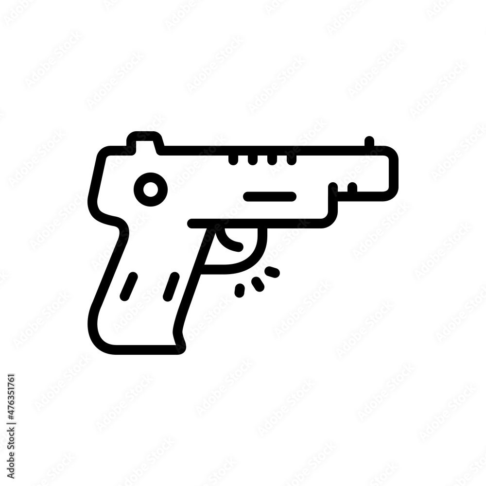 Black line icon for trigger
