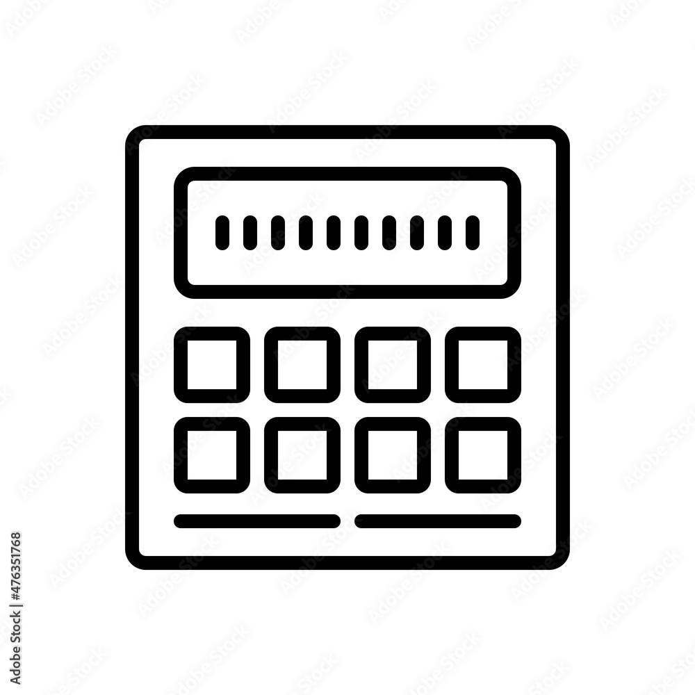 Black line icon for col calculation Black line icon for col calculation