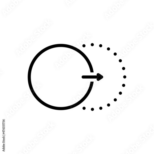 Tableau sur toile Black line icon for shadow