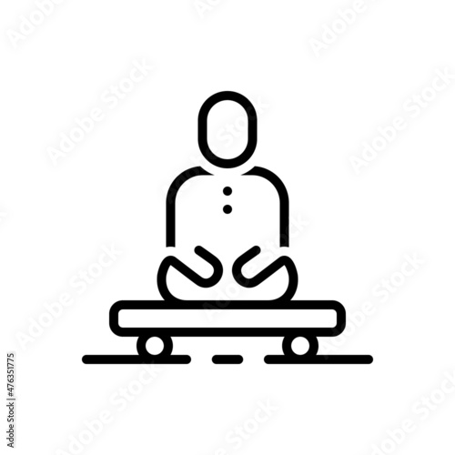 Black line icon for disabilities