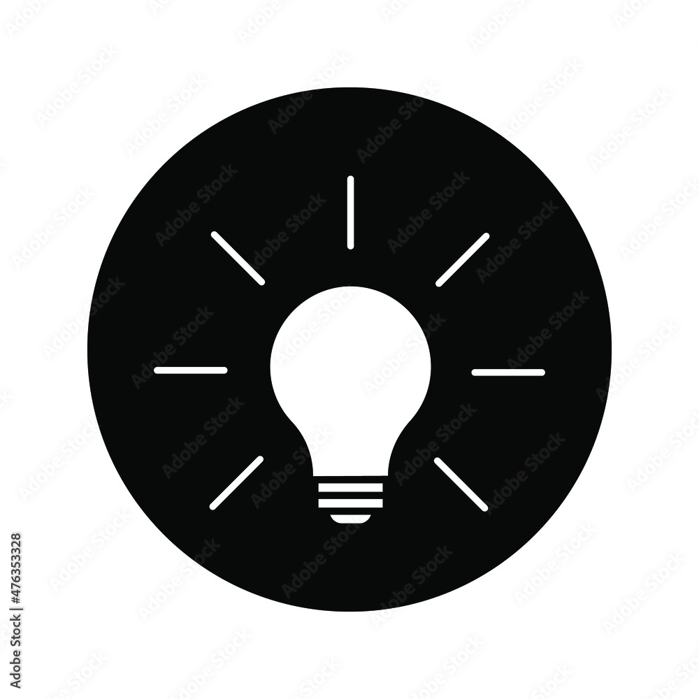 lamp icon - light bulb vector illustration flat style in trendy design color editable lamp icon - light bulb vector illustration flat style in trendy design color editable