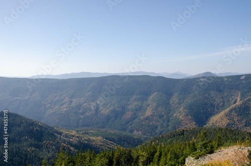 mountains in the morning