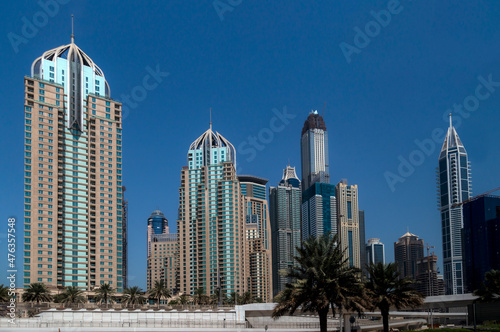 city scape of Dubai, tall buildings of uae, skyscrapers of middle east 